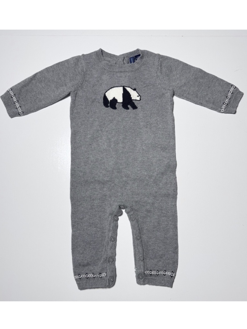 Janie and Jack Baby Panda Sweater Onesie